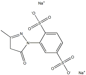 2-(3-Methyl-5-oxo-2-pyrazolin-1-yl)-1,4-benzenedisulfonic acid disodium salt Struktur