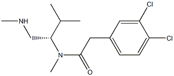 3,4-Dichloro-N-methyl-N-[(S)-2-methyl-1-methylaminomethylpropyl]benzeneacetamide Struktur