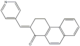 2-(4-Pyridinyl)methylene-3,4-dihydrophenanthren-1(2H)-one Struktur