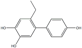 6-Ethyl-1,1'-biphenyl-3,4,4'-triol Struktur