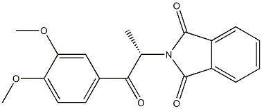 (-)-N-[(S)-1-(3,4-Dimethoxybenzoyl)ethyl]phthalimide Struktur