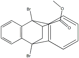 9,10-Dihydro-9,10-dibromo-9,10-ethanoanthracene-11-carboxylic acid methyl ester Struktur