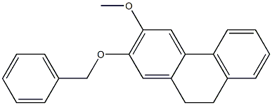 9,10-Dihydro-2-(benzyloxy)-3-methoxyphenanthrene Struktur