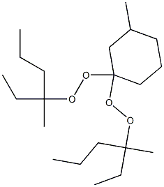 3-Methyl-1,1-bis(1-ethyl-1-methylbutylperoxy)cyclohexane Struktur