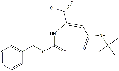 (Z)-2-[(Benzyloxycarbonyl)amino]-3-[(tert-butylamino)carbonyl]propenoic acid methyl ester Struktur