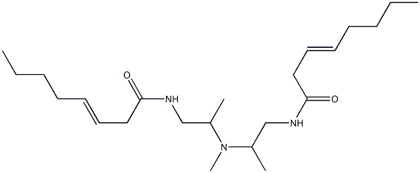 N,N'-[Methyliminobis(2-methyl-2,1-ethanediyl)]bis(3-octenamide) Struktur