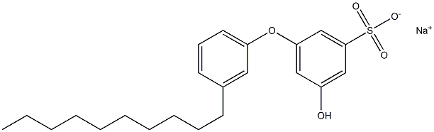 5-Hydroxy-3'-decyl[oxybisbenzene]-3-sulfonic acid sodium salt Struktur