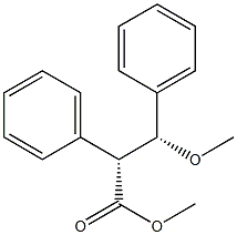 (2R,3R)-3-Methoxy-2,3-diphenylpropionic acid methyl ester Struktur