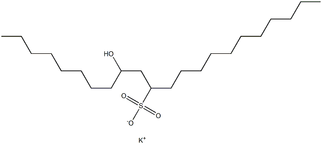 9-Hydroxydocosane-11-sulfonic acid potassium salt Struktur