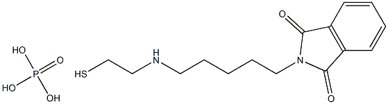 2-[5-(1,3-Dioxo-2,3-dihydro-1H-isoindol-2-yl)pentylamino]ethanethiol phosphate Struktur