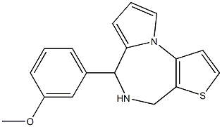 6-(3-Methoxyphenyl)-5,6-dihydro-4H-pyrrolo[1,2-a]thieno[2,3-f][1,4]diazepine Struktur