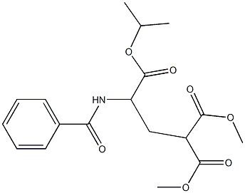 4-(Benzoylamino)-2-(methoxycarbonyl)pentanedioic acid 1-methyl 5-isopropyl ester Struktur