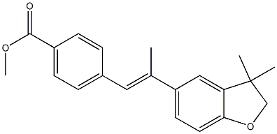 4-[(E)-2-(3,3-Dimethyl-2,3-dihydrobenzofuran-5-yl)-1-propenyl]benzoic acid methyl ester Struktur