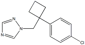 1-[[1-(4-Chlorophenyl)cyclobutyl]methyl]-1H-1,2,4-triazole Struktur