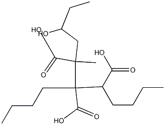 Butane-1,2,3-tricarboxylic acid 3-(2-hydroxybutyl)1,2-dibutyl ester Struktur