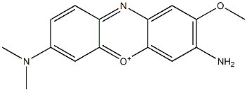 3-Amino-7-dimethylamino-2-methoxyphenoxazin-5-ium Struktur