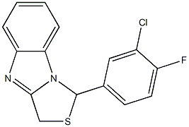 1-[3-Chloro-4-fluorophenyl]-3H-thiazolo[3,4-a]benzimidazole Struktur