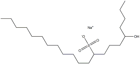 5-Hydroxyhenicosane-9-sulfonic acid sodium salt Struktur