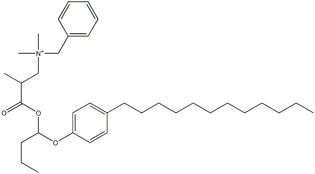 N,N-Dimethyl-N-benzyl-N-[2-[[1-(4-dodecylphenyloxy)butyl]oxycarbonyl]propyl]aminium Struktur