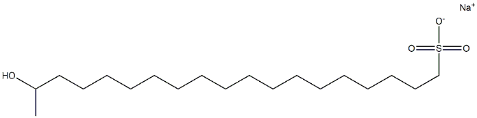 18-Hydroxynonadecane-1-sulfonic acid sodium salt Struktur