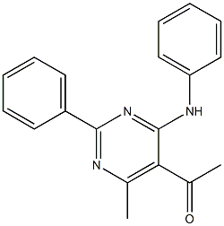 5-Acetyl-N,2-diphenyl-6-methylpyrimidin-4-amine Struktur