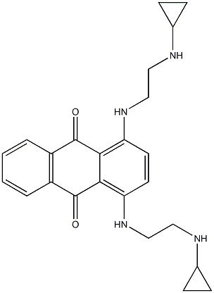 1,4-Bis[2-(cyclopropylamino)ethylamino]-9,10-anthraquinone Struktur