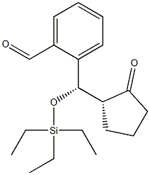 2-[(R)-[(S)-2-Oxocyclopentyl](triethylsilyloxy)methyl]benzaldehyde Struktur