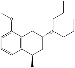 N,N-Dipropyl-[[(2R,4R)-4-methyl-8-methoxy-1,2,3,4-tetrahydronaphthalen]-2-yl]amine Struktur