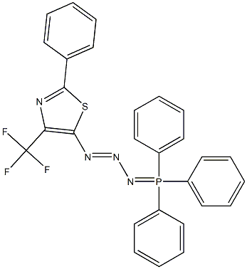 4-(Trifluoromethyl)-2-phenyl-5-[3-(triphenylphosphoranylidene)triazen-1-yl]thiazole Struktur