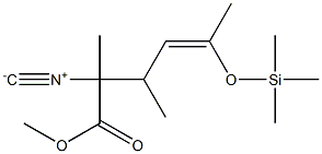 2-Isocyano-2,3-dimethyl-5-trimethylsilyloxy-4-hexenoic acid methyl ester Struktur