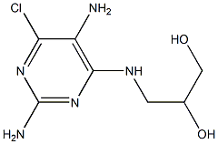 2,5-Diamino-4-chloro-6-(2,3-dihydroxypropylamino)pyrimidine Struktur