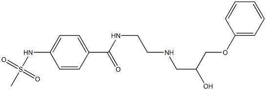 4-Methylsulfonylamino-N-[2-[2-hydroxy-3-phenoxypropylamino]ethyl]benzamide Struktur