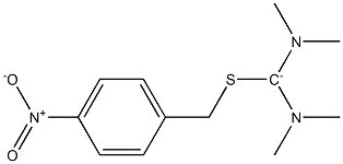 Bis(dimethylamino)[(4-nitrophenylmethyl)thio]methylium Struktur