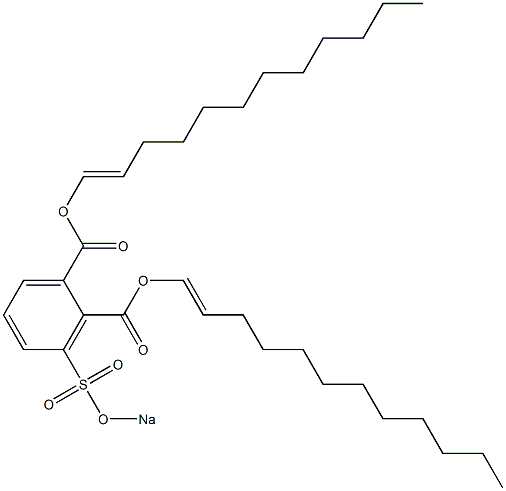 3-(Sodiosulfo)phthalic acid di(1-dodecenyl) ester Struktur