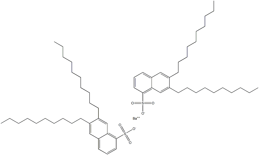 Bis(6,7-didecyl-1-naphthalenesulfonic acid)barium salt Struktur