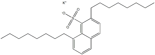 2,8-Dioctyl-1-naphthalenesulfonic acid potassium salt Struktur