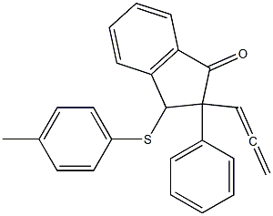 2-Phenyl-2-(1,2-propadienyl)-3-(p-tolylthio)-2,3-dihydro-1H-inden-1-one Struktur