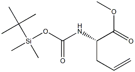 (2S)-2-[(tert-Butyldimethylsilyl)oxycarbonylamino]-4-pentenoic acid methyl ester Struktur