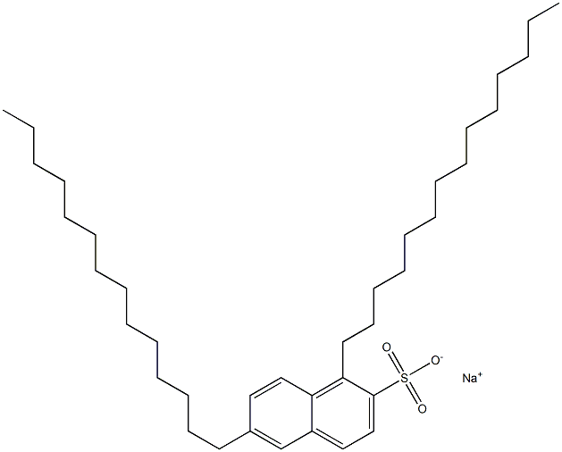 1,6-Ditetradecyl-2-naphthalenesulfonic acid sodium salt Struktur