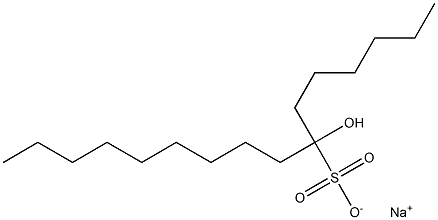 7-Hydroxyhexadecane-7-sulfonic acid sodium salt Struktur