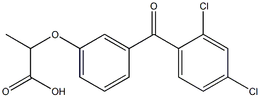 2-[m-(2,4-Dichlorobenzoyl)phenoxy]propionic acid Struktur