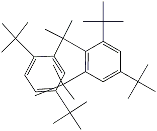 2-(2,4,6-Tri-tert-butylphenyl)-2-(2,5-di-tert-butylphenyl)propane Struktur