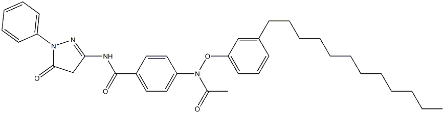 N-(1-Phenyl-5-oxo-2-pyrazolin-3-yl)-4-[(3-dodecylphenoxy)acetylamino]benzamide Struktur