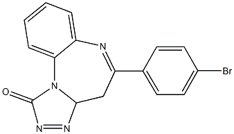 3a,4-Dihydro-5-(4-bromophenyl)-1H-[1,2,4]triazolo[4,3-a][1,5]benzodiazepin-1-one Struktur