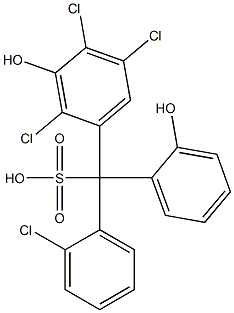 (2-Chlorophenyl)(2,4,5-trichloro-3-hydroxyphenyl)(2-hydroxyphenyl)methanesulfonic acid Struktur