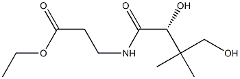 (+)-3-[[(R)-2,4-Dihydroxy-3,3-dimethyl-1-oxobutyl]amino]propanoic acid ethyl ester Struktur