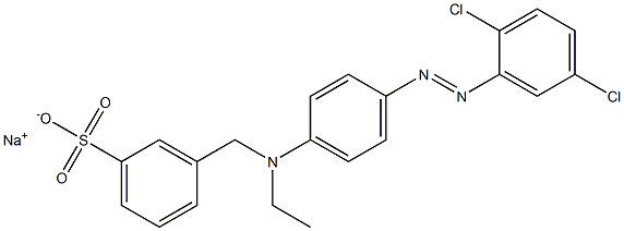 3-[N-Ethyl-N-[4-[(2,5-dichlorophenyl)azo]phenyl]aminomethyl]benzenesulfonic acid sodium salt Struktur