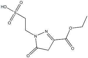 2-(3-Ethoxycarbonyl-5-oxo-2-pyrazolin-1-yl)ethanesulfonic acid Struktur