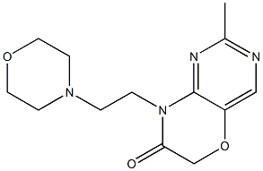 2-Methyl-8-(2-morpholinoethyl)-8H-pyrimido[5,4-b][1,4]oxazin-7(6H)-one Struktur