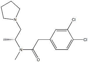 3,4-Dichloro-N-methyl-N-[(R)-1-methyl-2-(1-pyrrolidinyl)ethyl]benzeneacetamide Struktur